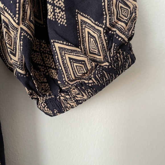 Anthropologie | Edme & Esyllte Navy Patterned Button Down Midi Dress Size 2 Larg - Picture 5 of 12